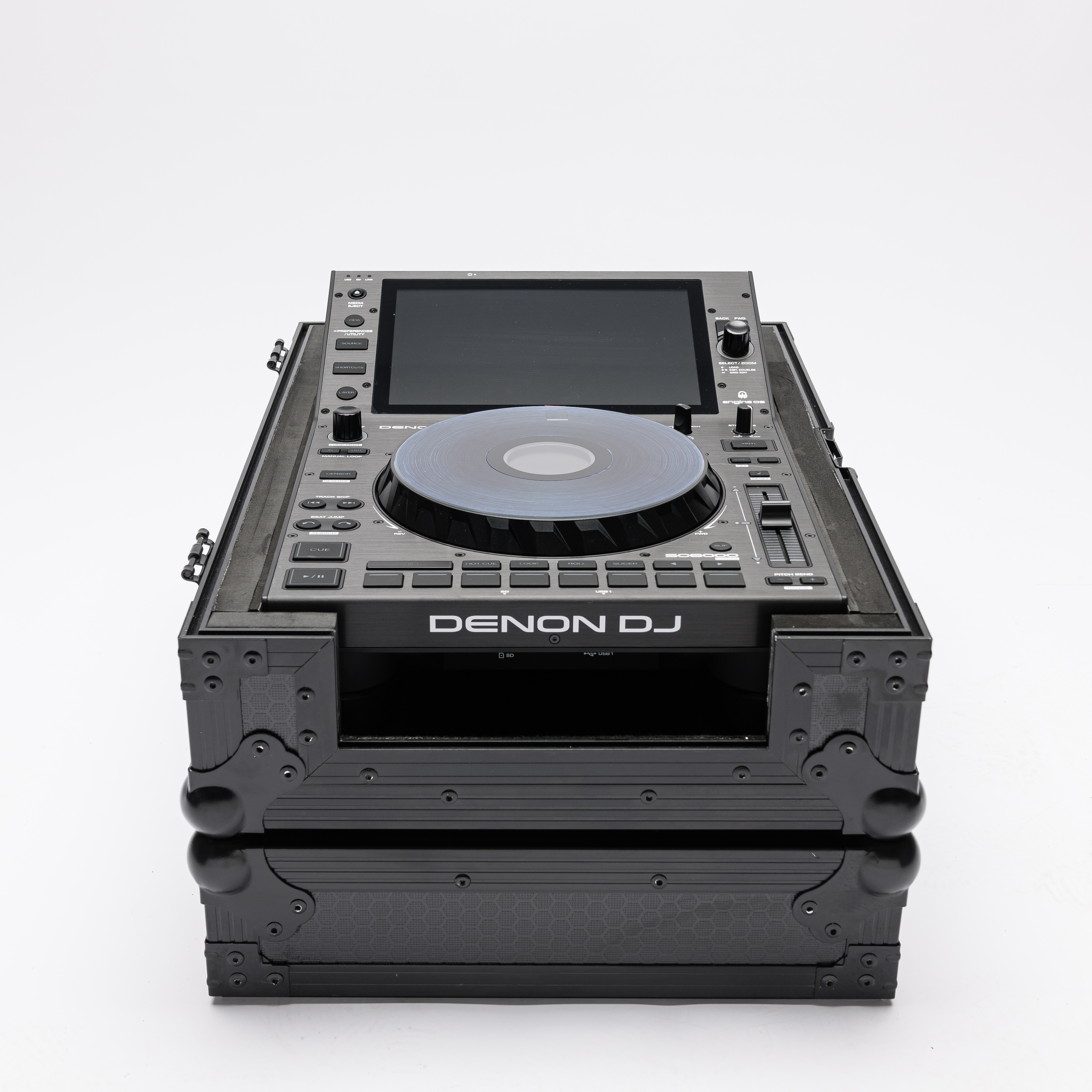 DJ-Controller, Touchscreen, Jogwheel, Schwarz, Flightcase
